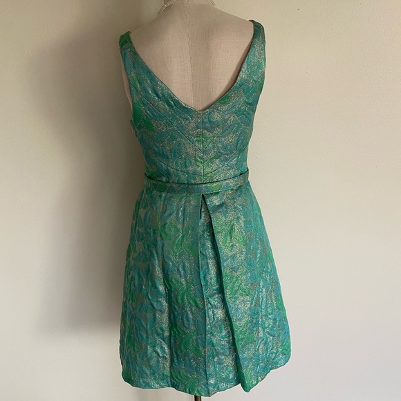 Metallic Eva Franco floral dress - Picture 5 of 8